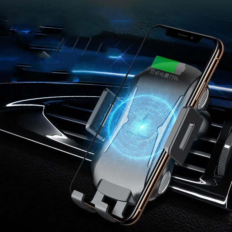 GY-C20 black touch car wireless charger with sucker mount on windscreen