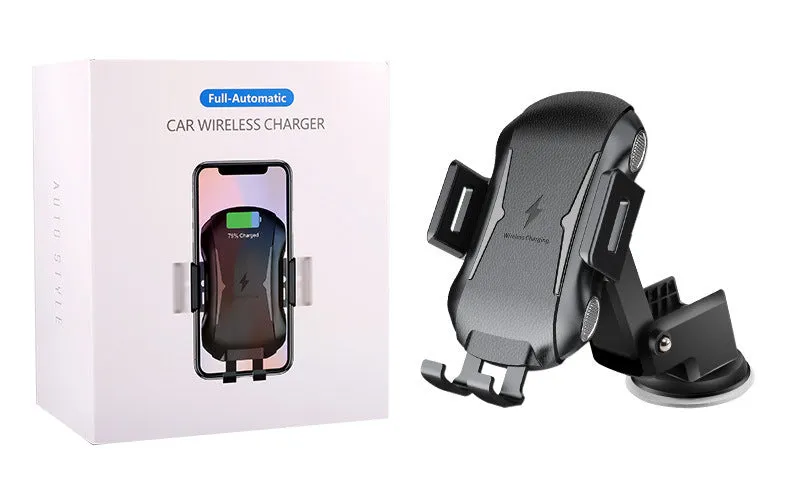 GY-C20 black touch car wireless charger with sucker mount on windscreen