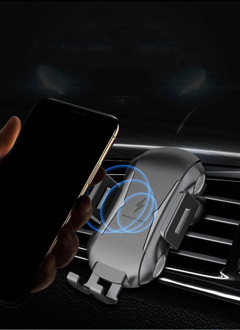 GY-C20 black touch car wireless charger with sucker mount on windscreen
