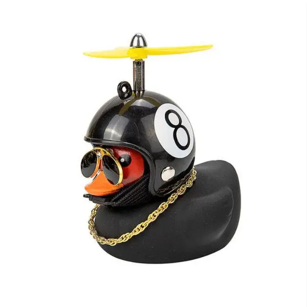 Little Yellow Duck African Black Duck plastic fibre self-propelled ornament with air horn for electric vehicle or motorcycle