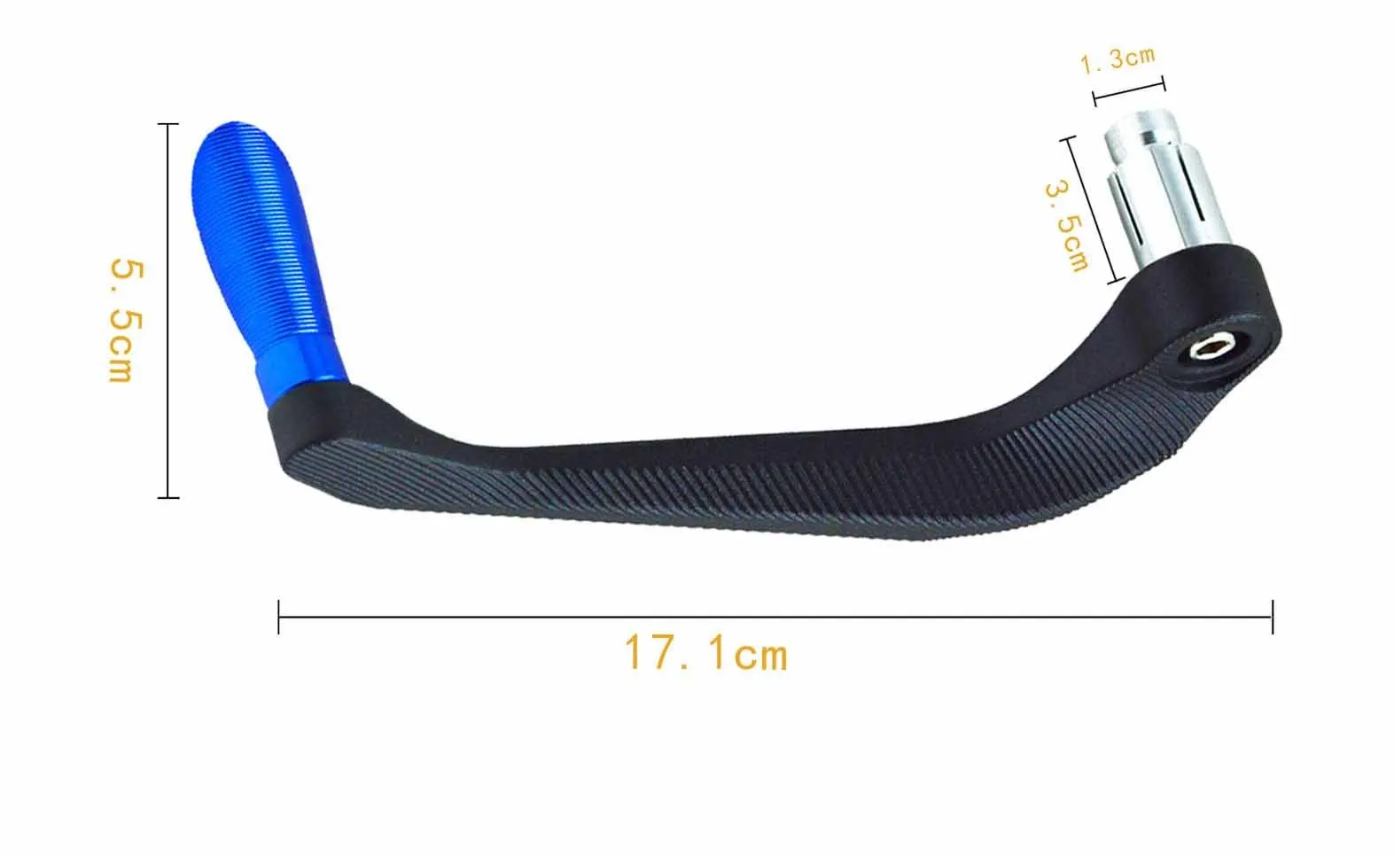 Pair of aluminium alloy motorcycle hand guards in red with striped horns design for electric bikes