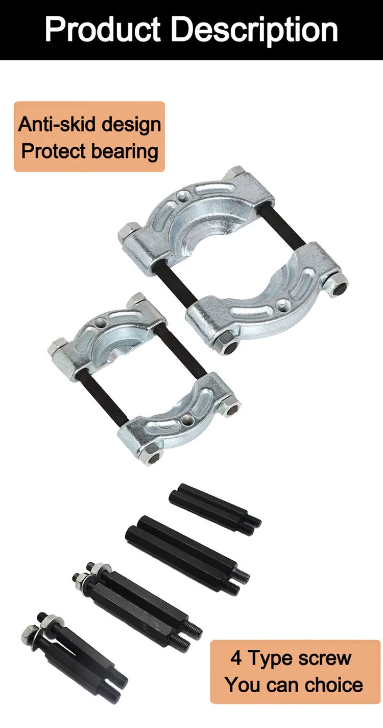 Chrome vanadium steel bearing puller set 12 pieces in YZ6002 colour for chassis repair