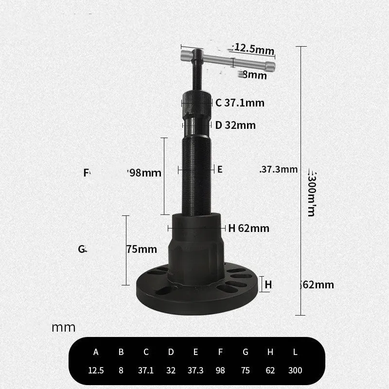 Chrome vanadium steel brake drum removal tool kit for electric tricycle and car wheel hubs