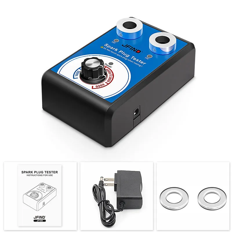 Car spark plug tester diagnostic tool showing European and American standard options