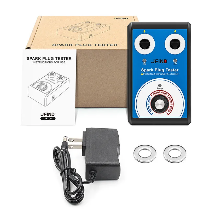 Car spark plug tester diagnostic tool showing European and American standard options