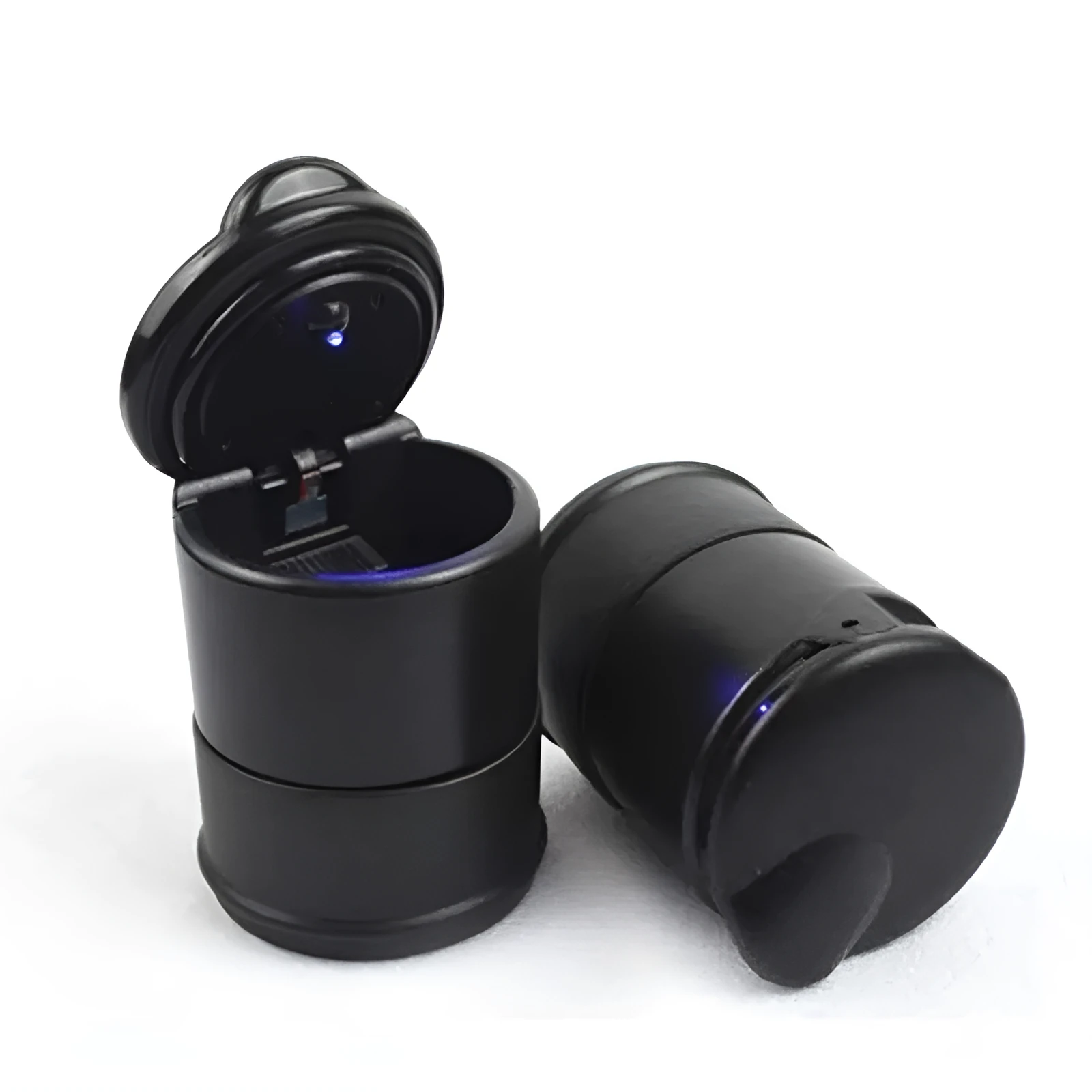 Creative LED portable car ashtray with light, made from flame-retardant ABS, for dual use in car and home