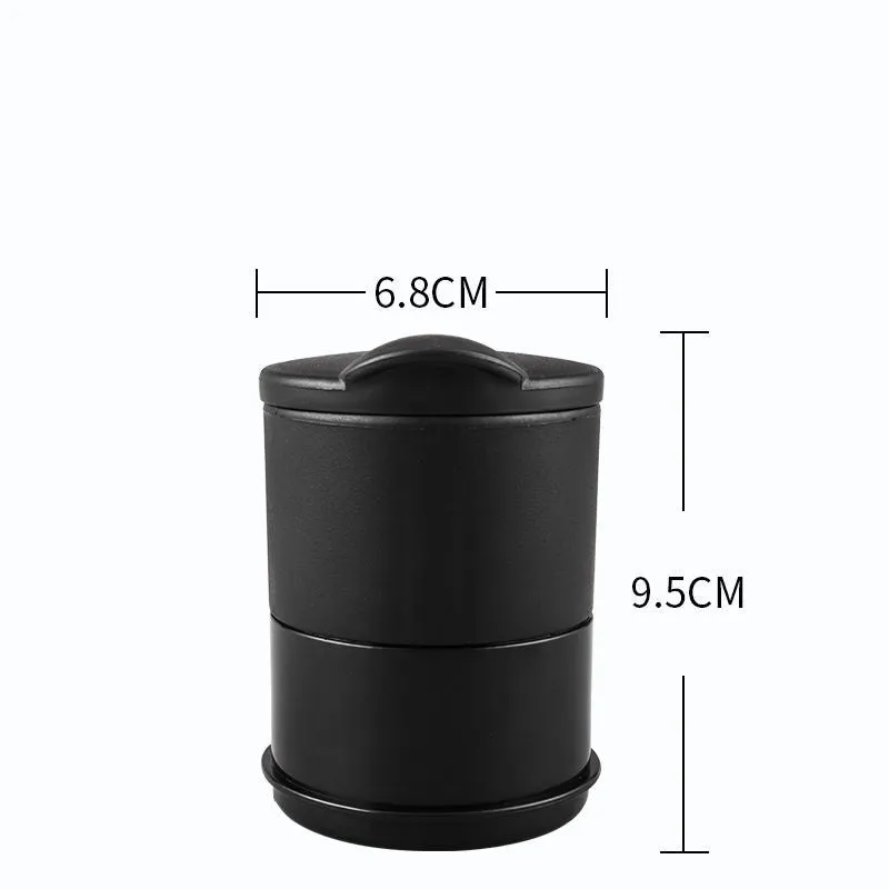Creative LED portable car ashtray with light, made from flame-retardant ABS, for dual use in car and home