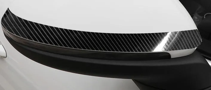 5D car door sill strip carbon fibre anti-stepping protective film in black on car door sill