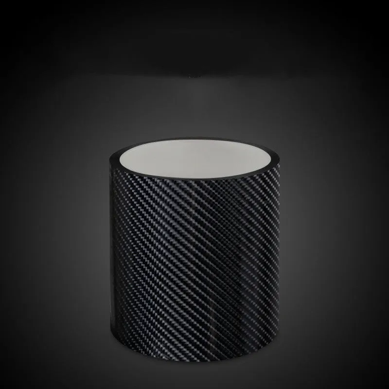5D car door sill strip carbon fibre anti-stepping protective film in black on car door sill
