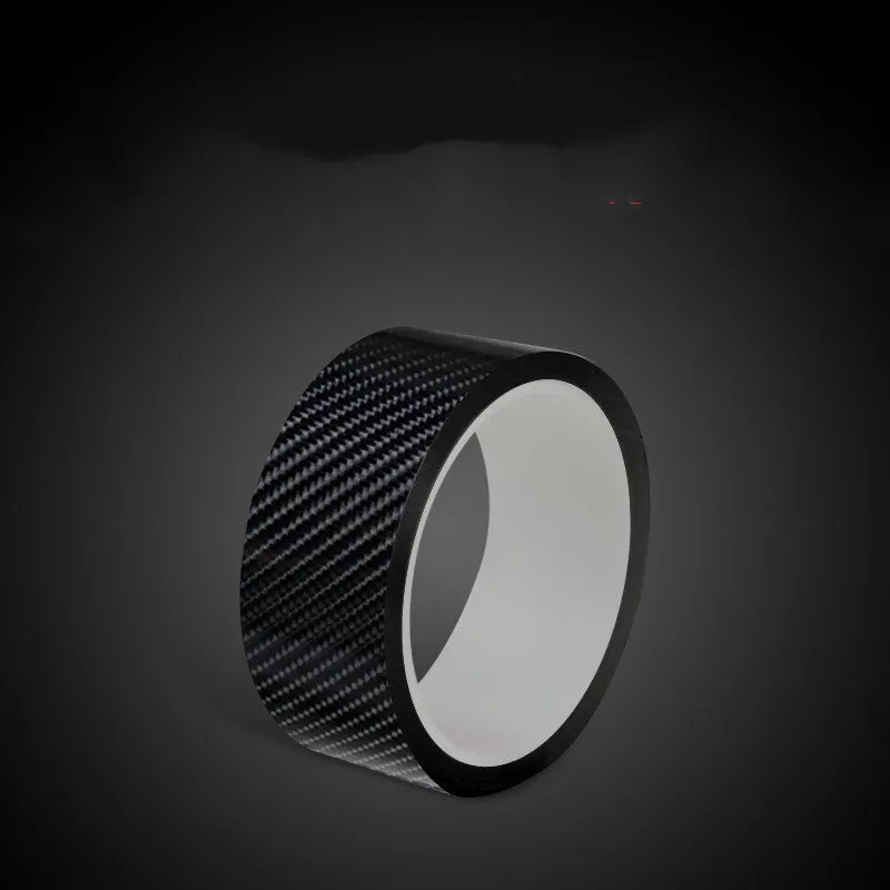 5D car door sill strip carbon fibre anti-stepping protective film in black on car door sill