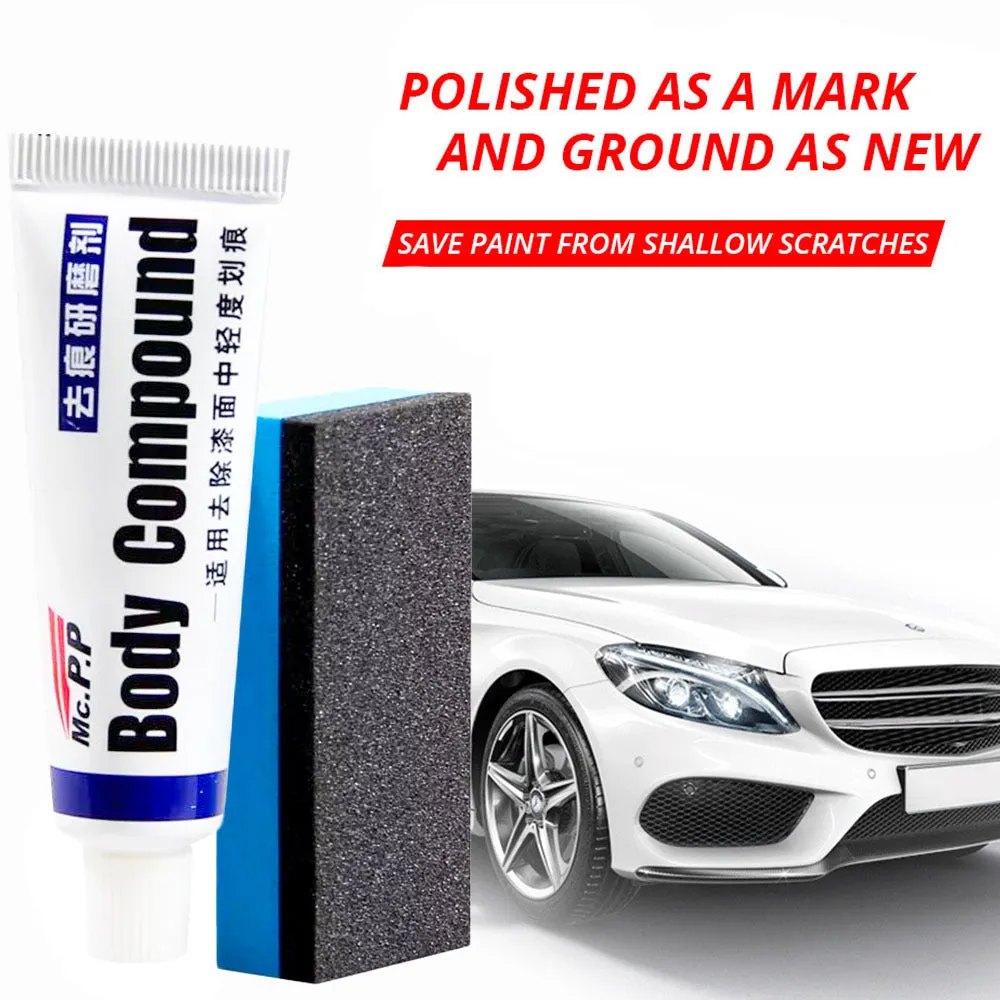 Mild scratch repair paste for car paint with white sponge applicator kit