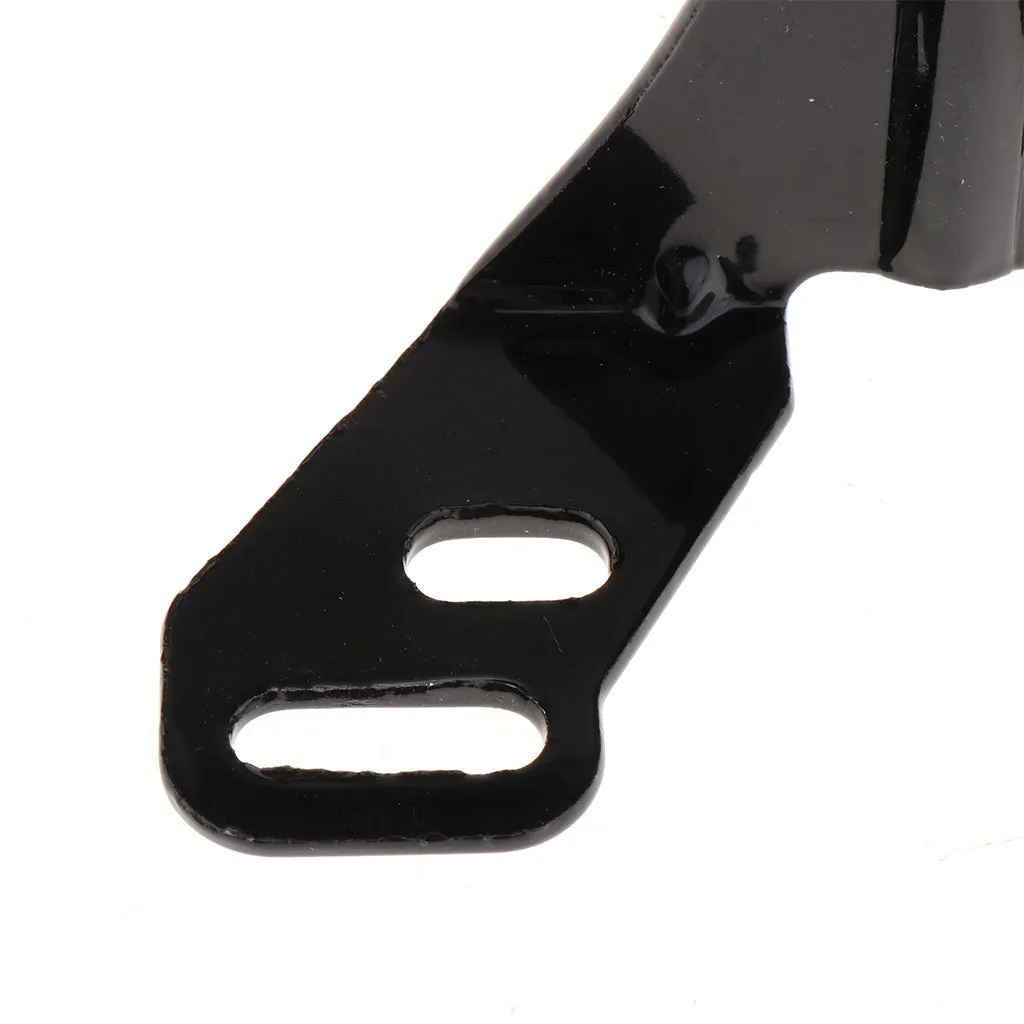 Scooter backrest with metal and ABS bracket and leather padding in black
