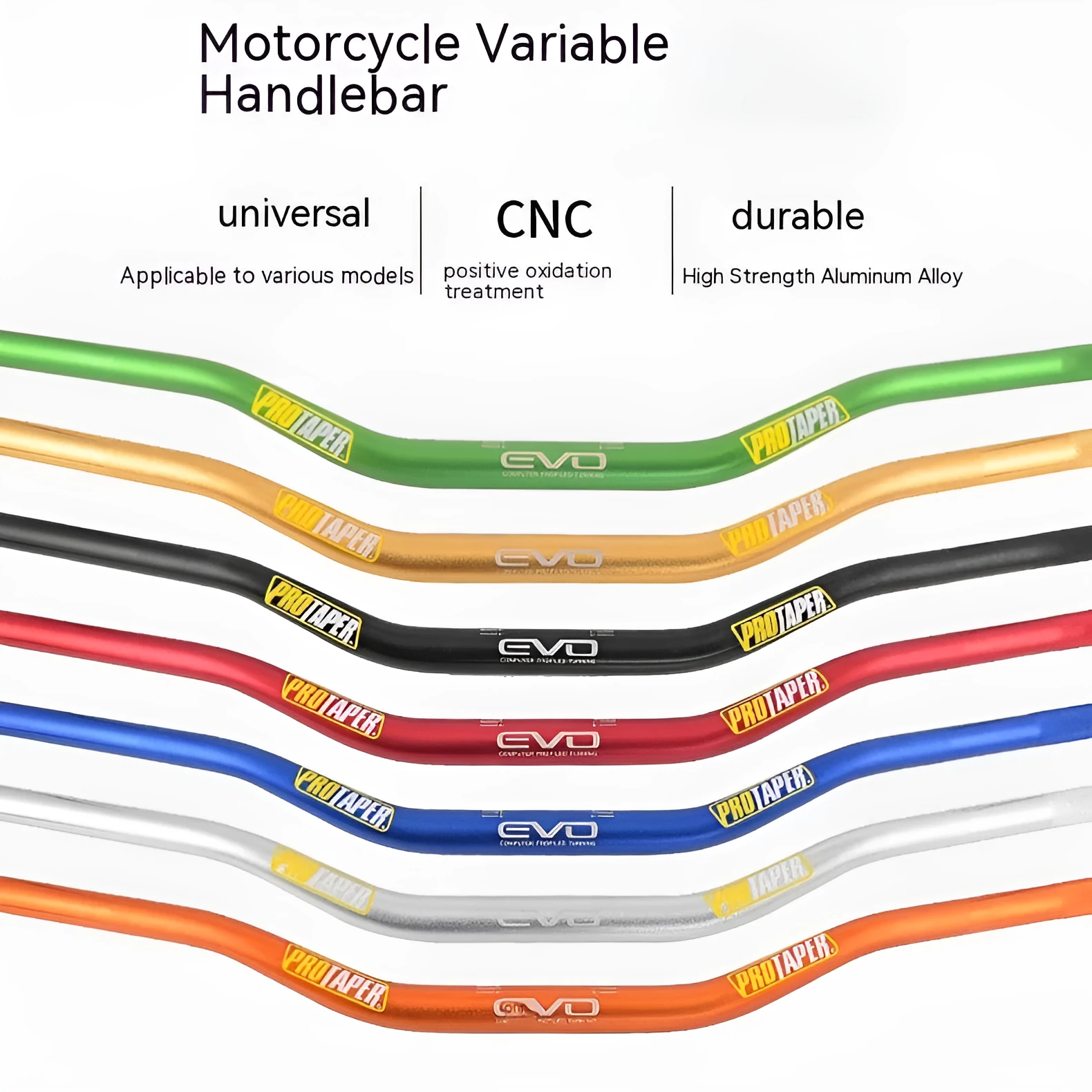 Orange aluminium alloy scrambling motorcycle handlebar with 28mm clamp, shown from the side