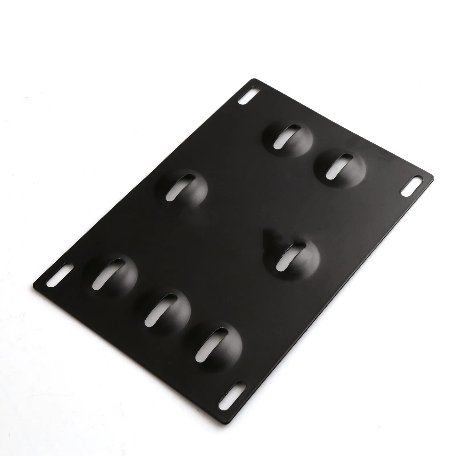 American license plate frame with integrated trailer hook for car modification, 21x10 cm metal construction