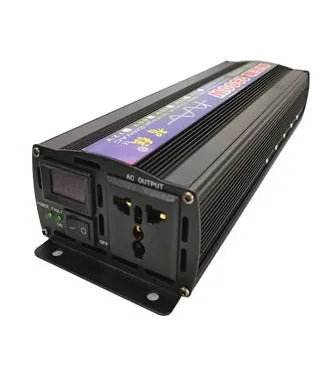 Pure sine wave inverter 4000W 12V to 220V with dual digital display and aluminium casing