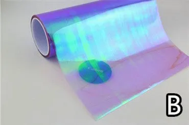 Chameleon colour change protective film for car headlights and tail lights, available in multiple sizes and colours