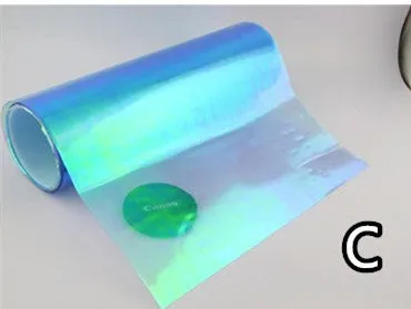 Chameleon colour change protective film for car headlights and tail lights, available in multiple sizes and colours