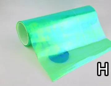 Chameleon colour change protective film for car headlights and tail lights, available in multiple sizes and colours