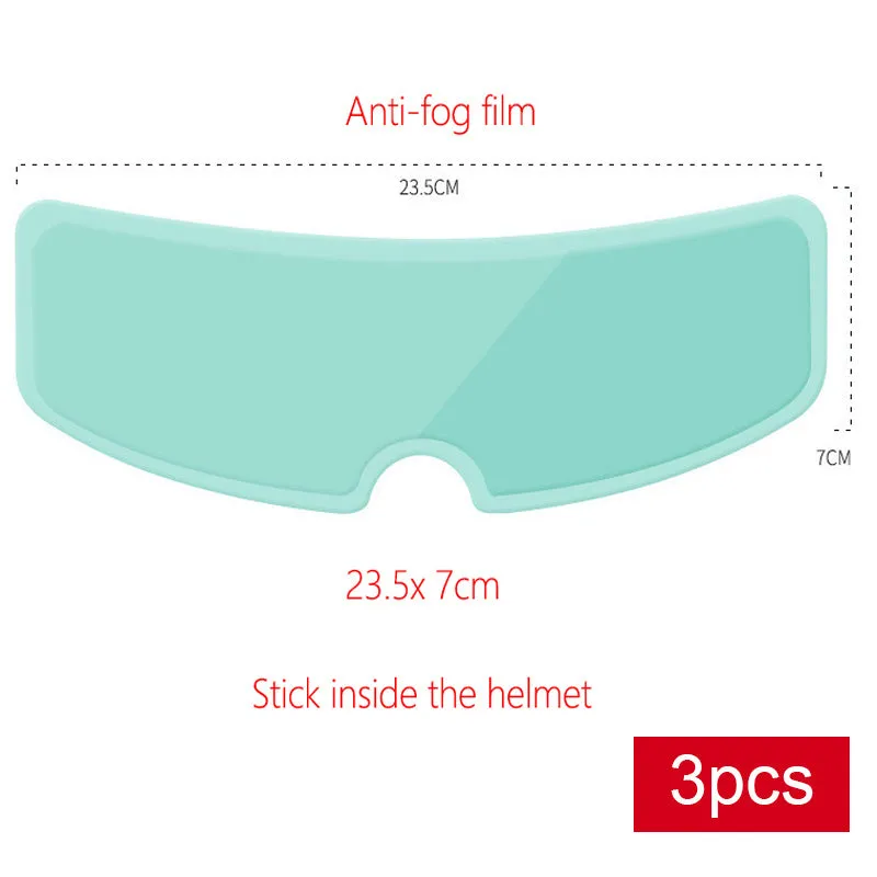 Transparent motorcycle helmet anti-fog rainproof film sticker for full face helmet visor