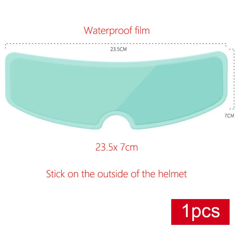 Transparent motorcycle helmet anti-fog rainproof film sticker for full face helmet visor