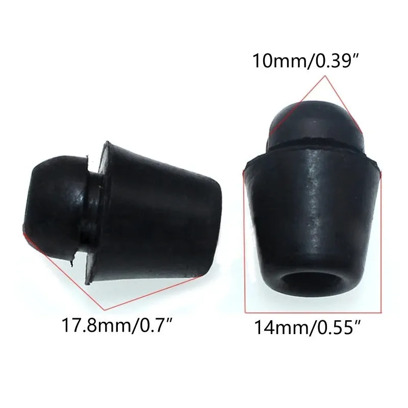 Set of 10 X16 coloured rubber automobile damping buckle clips for shock absorption.