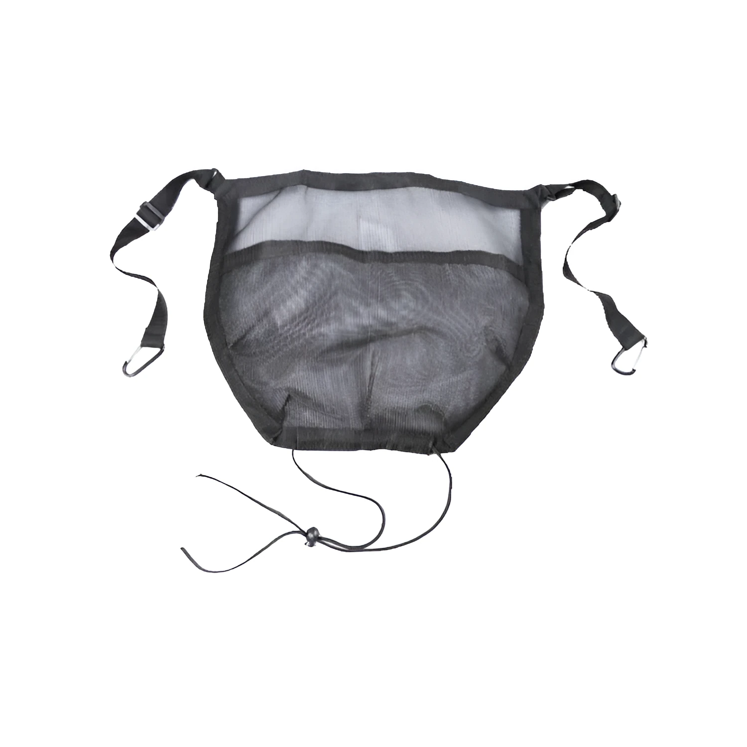 Black nylon mesh car storage hanging bag 25 x 16.5 x 3.8cm for travel organisation