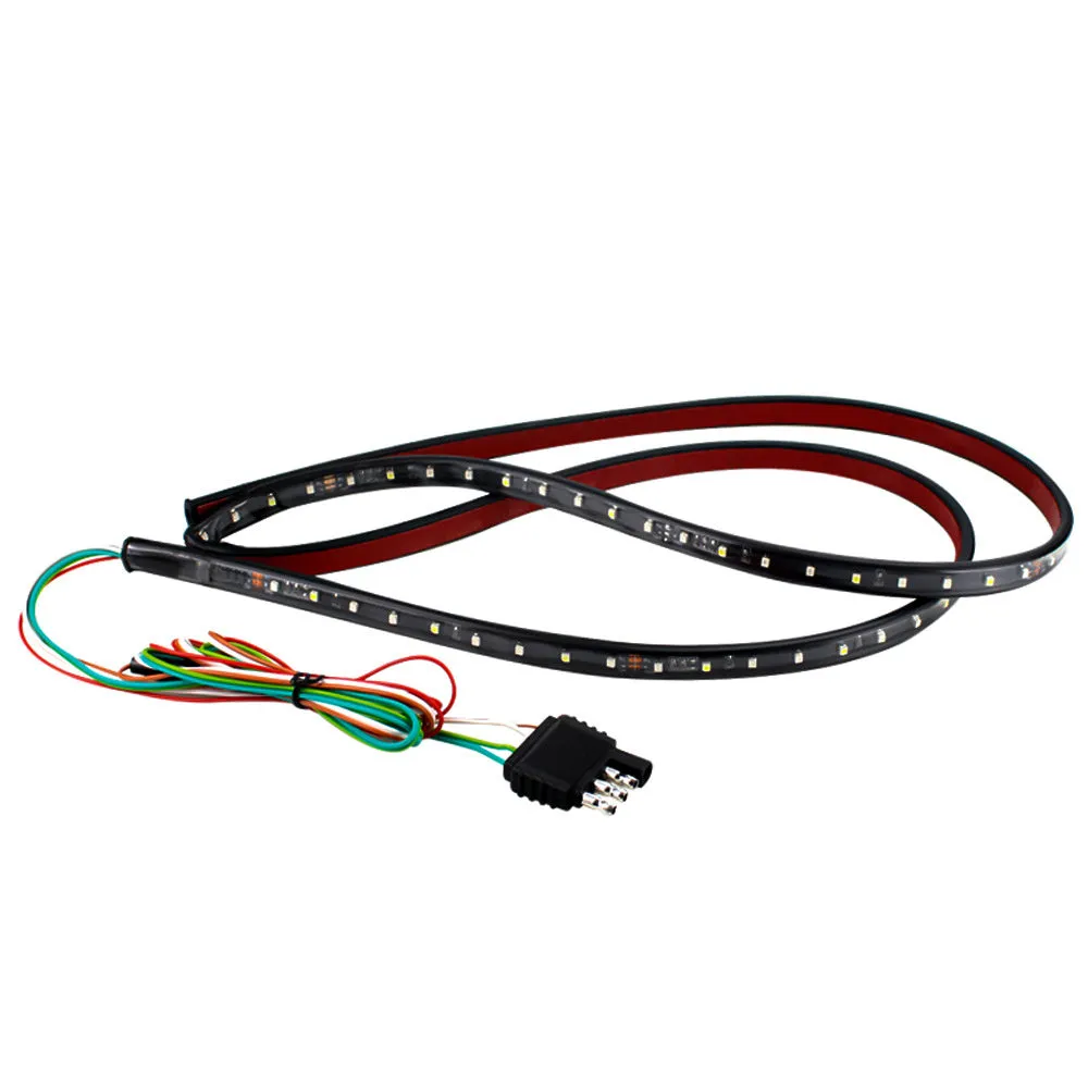 60-inch LED two-color turn signal light strip for pickup tailgate with IP68 waterproof rating and 4PIN connector