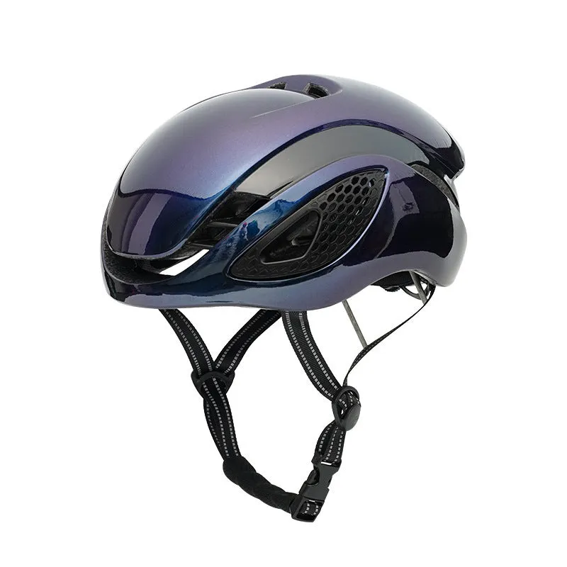 Adult road bike helmet with PC shell and EPS liner, simple design, available in multiple colours