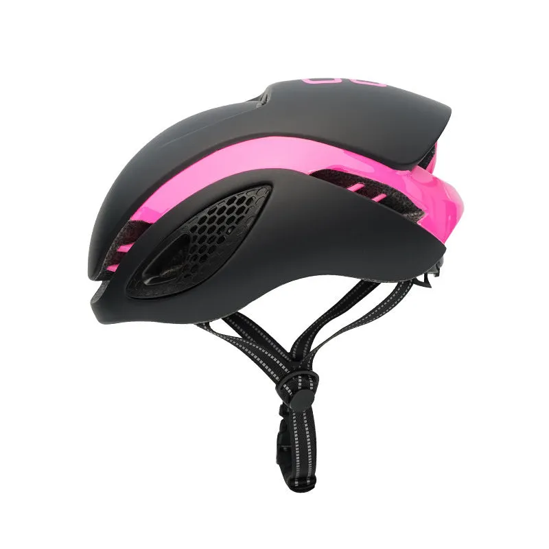 Adult road bike helmet with PC shell and EPS liner, simple design, available in multiple colours