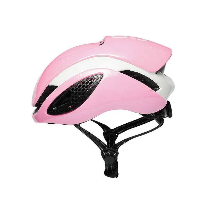 Adult road bike helmet with PC shell and EPS liner, simple design, available in multiple colours