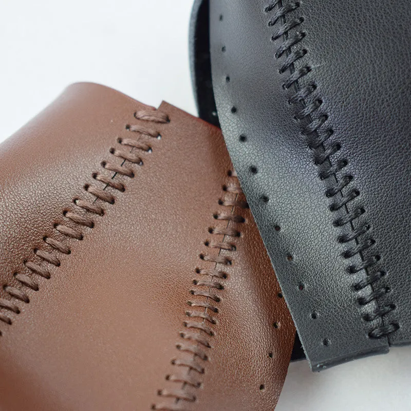 Black leather gear sleeve for Honda CR-V 2007-2011 LHD left-hand drive interior