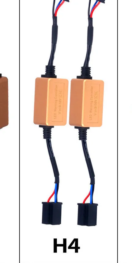 Black alloy LED car headlight Canbus decoder adapter for H4 H7 H11 headlights