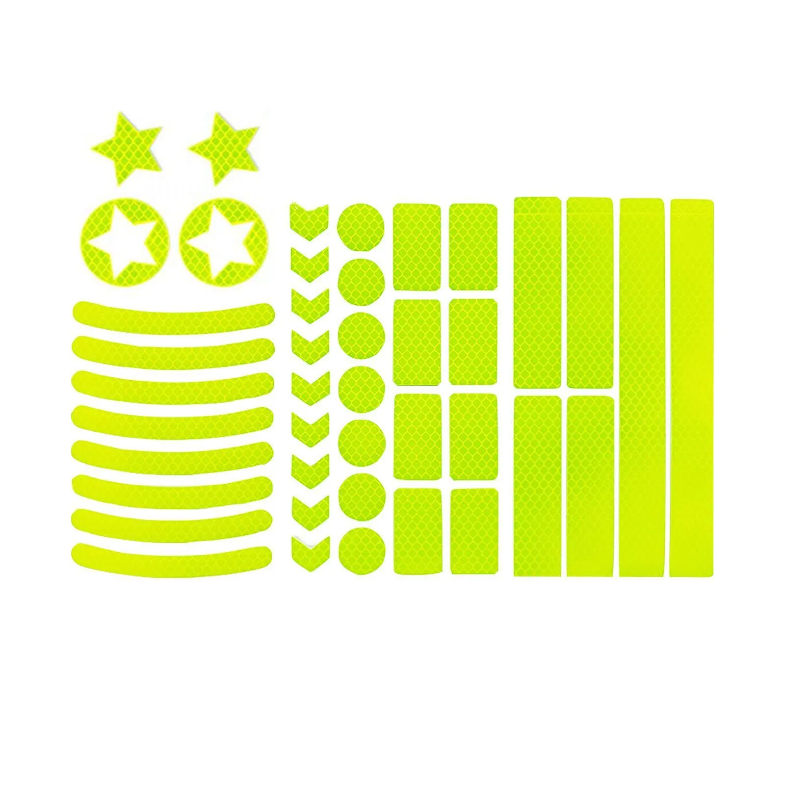 Single sheet of reflective grid pattern safety tape for bicycles in one of four colour choices.