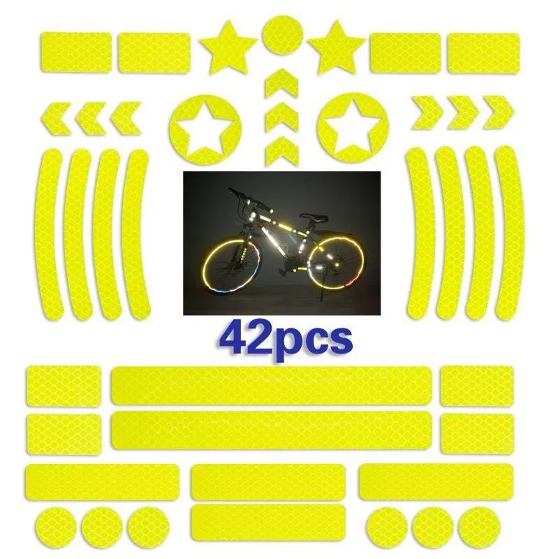 Single sheet of reflective grid pattern safety tape for bicycles in one of four colour choices.
