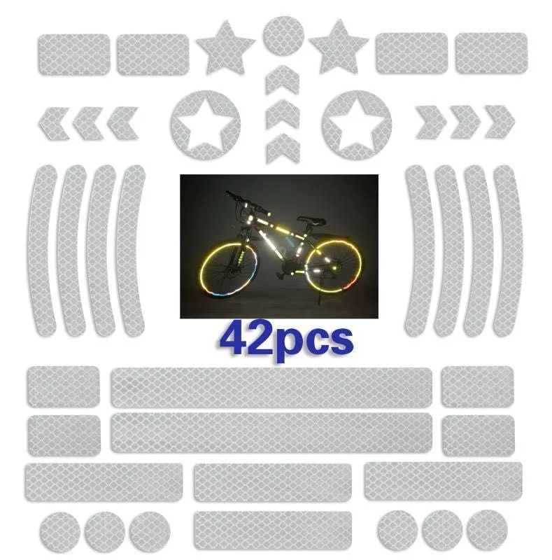 Single sheet of reflective grid pattern safety tape for bicycles in one of four colour choices.