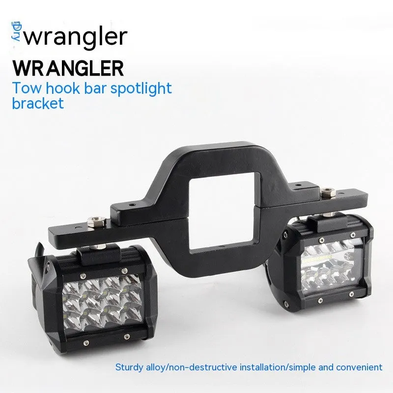 Black aluminium alloy LED reverse lamp bracket for Jeep Wrangler off-road vehicle