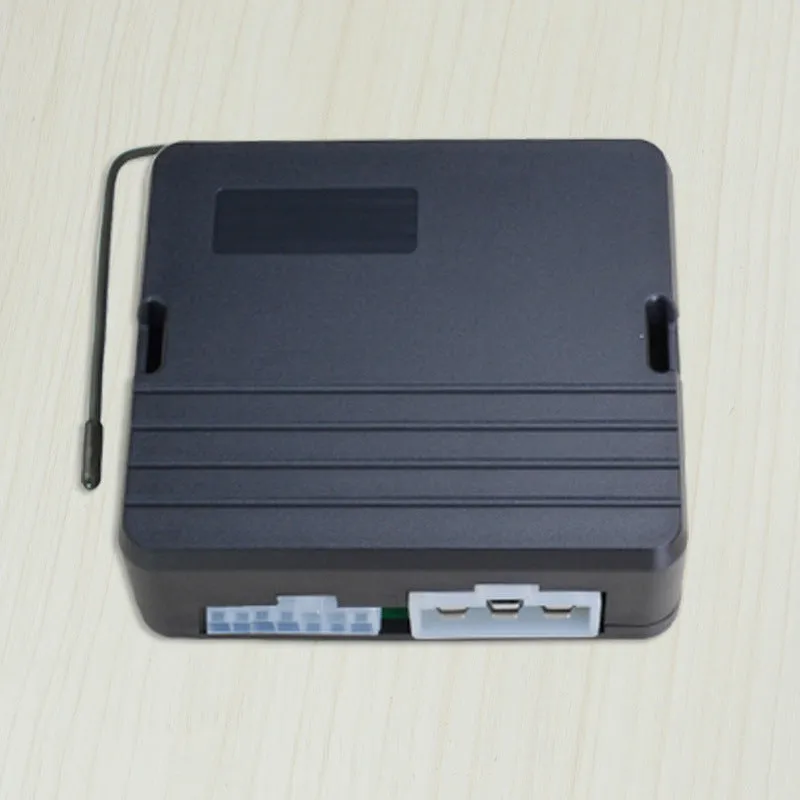 12V universal car one-key start system in black, with remote start and anti-theft alarm functions