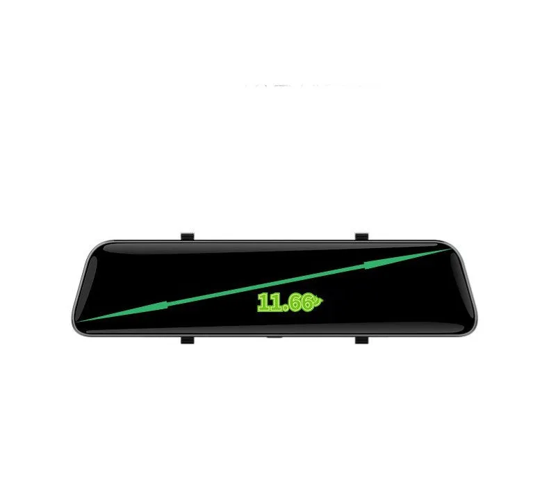 12 inch HD driving recorder dash cam with 170 degree wide angle 12MP lens mounted over car rearview mirror