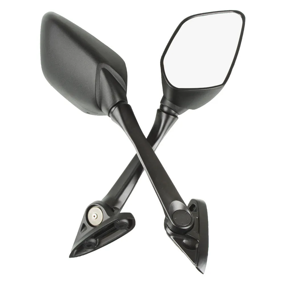 Yamaha YZF R3 R25 carbon pattern motorcycle rearview mirror aluminium arm black ABS shell