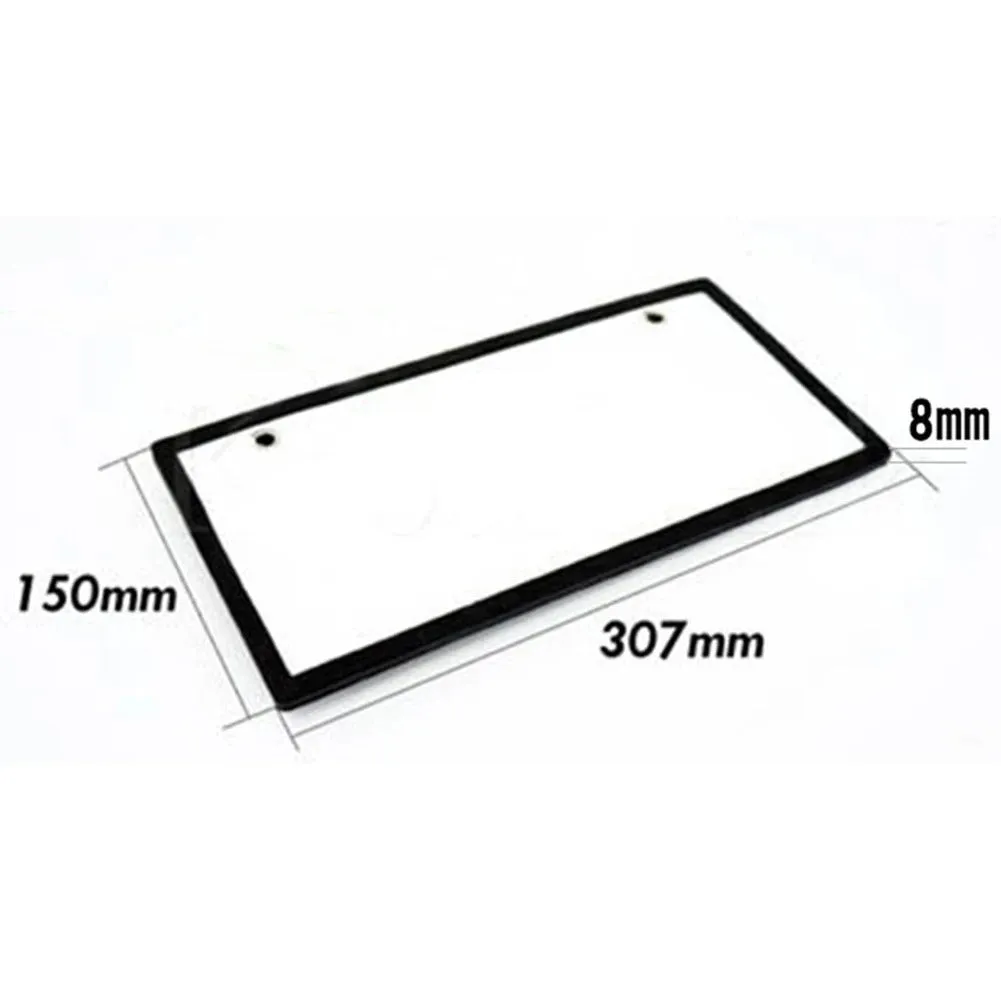 Two white LED truck licence plate lights with flat thin plastic housings and visible LED lamp bars.