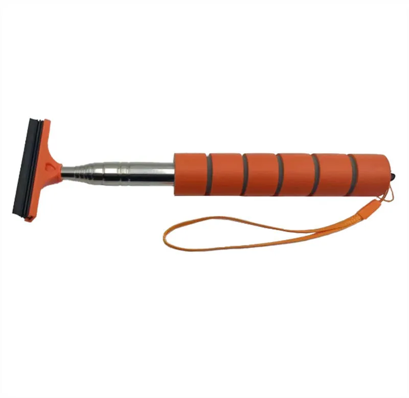 Stainless steel retractable wiper for car rearview mirror in assorted colours