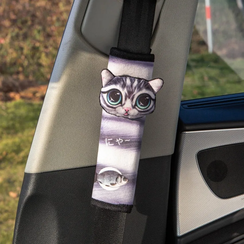 Cartoon car seat belt cushion in Corgi style measuring 17x23cm