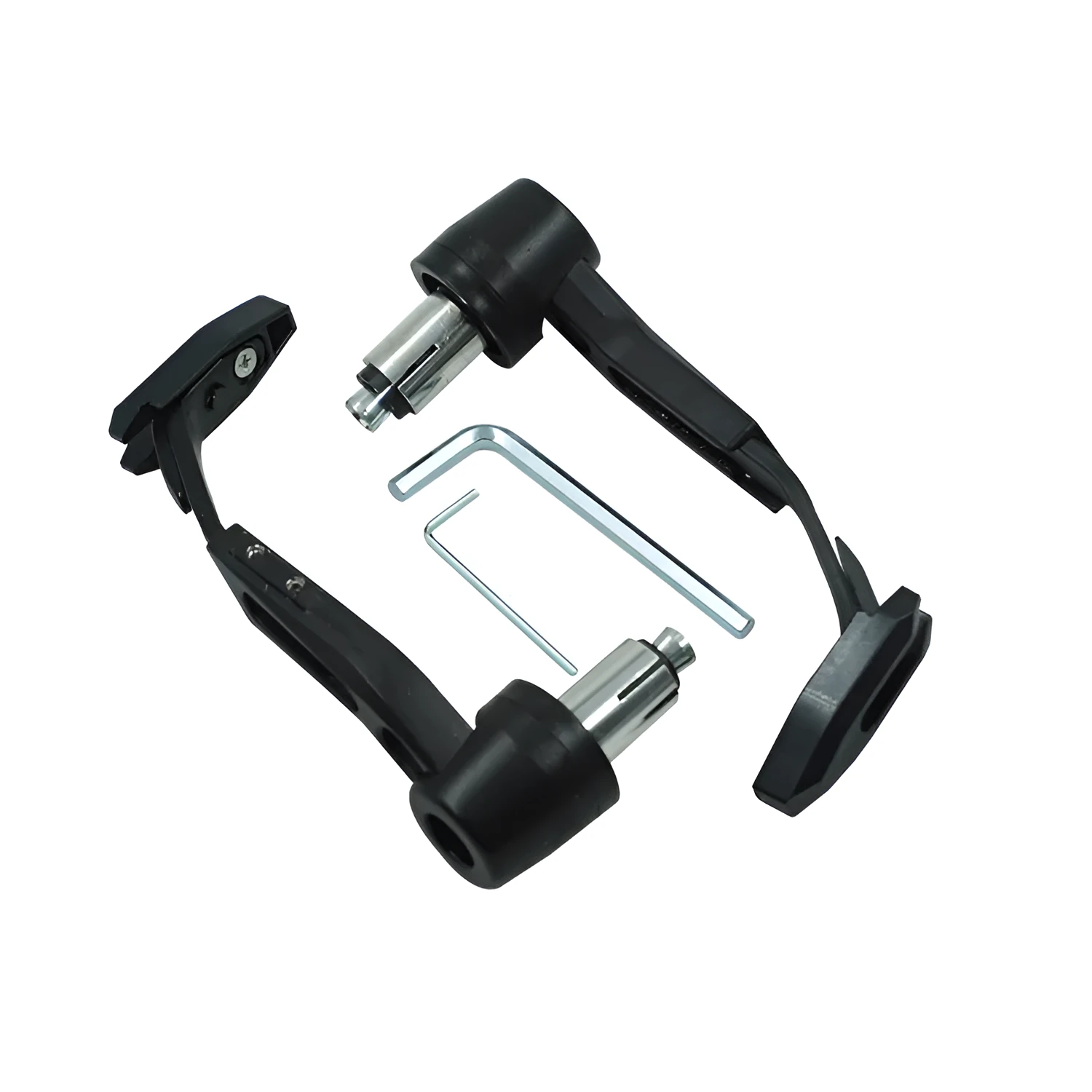 Motorcycle CNC handle guard ball guards in aluminium alloy and plastic, available in black, blue, and red