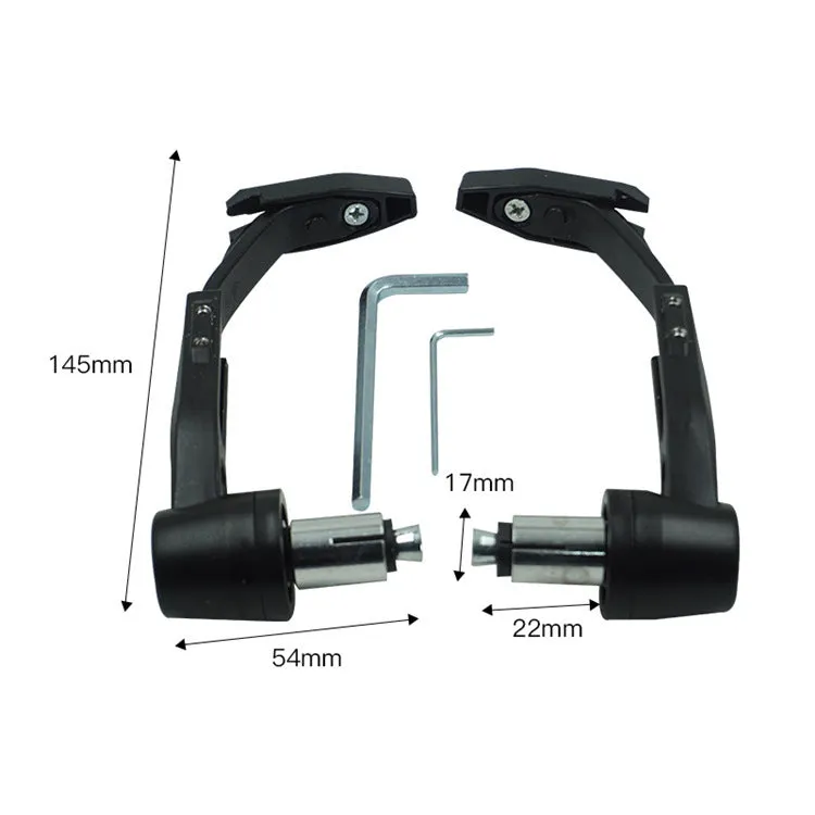 Motorcycle CNC handle guard ball guards in aluminium alloy and plastic, available in black, blue, and red
