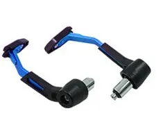 Motorcycle CNC handle guard ball guards in aluminium alloy and plastic, available in black, blue, and red