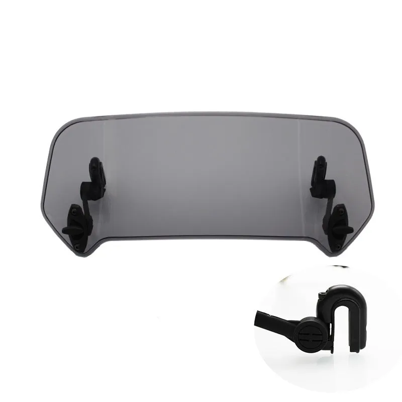 Motorcycle heightened small windshield in brown smoky transparent PC and acrylic with bracket L and S sizes