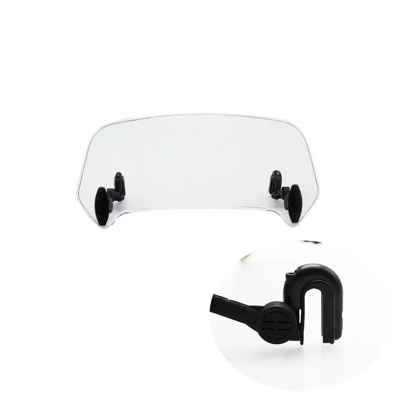 Motorcycle heightened small windshield in brown smoky transparent PC and acrylic with bracket L and S sizes