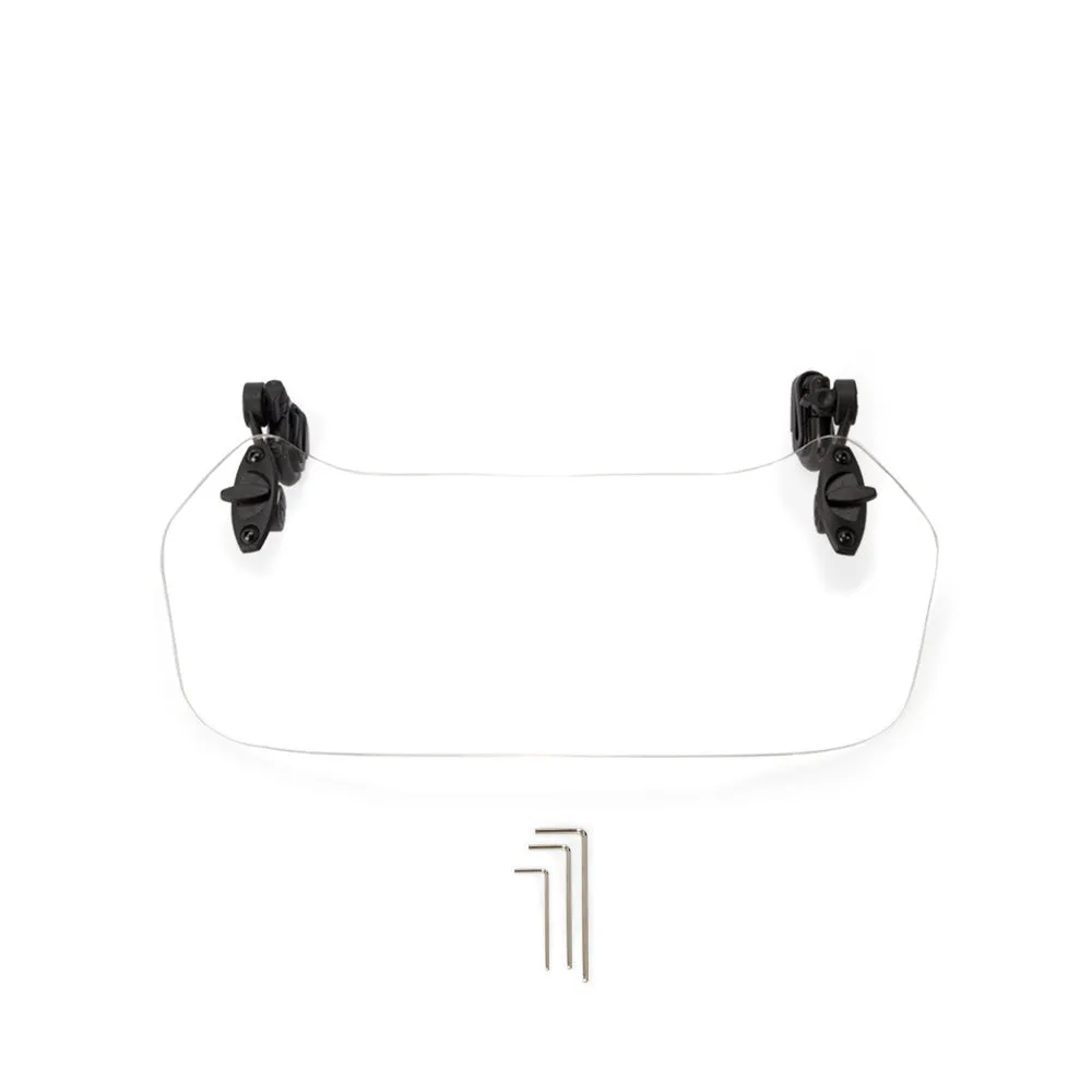 Motorcycle heightened small windshield in brown smoky transparent PC and acrylic with bracket L and S sizes