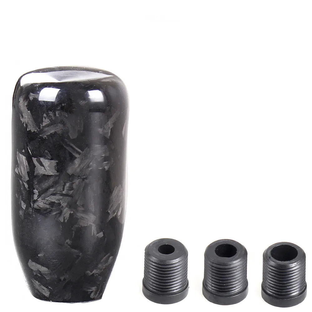 Irregular forged carbon fiber gear head model SFN091 in carbon fibre and aluminium, 150g, with three style options