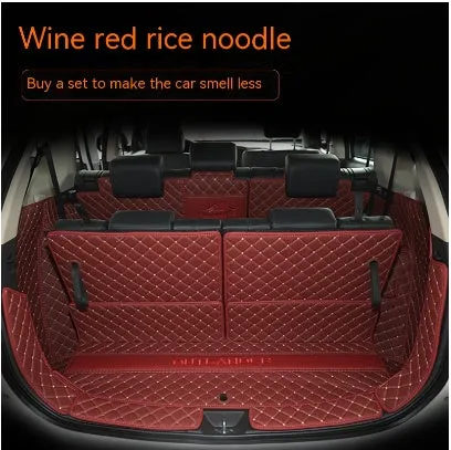 Custom 3D boot liner mat for Mitsubishi Outlander, shown in a black and beige colour combination.